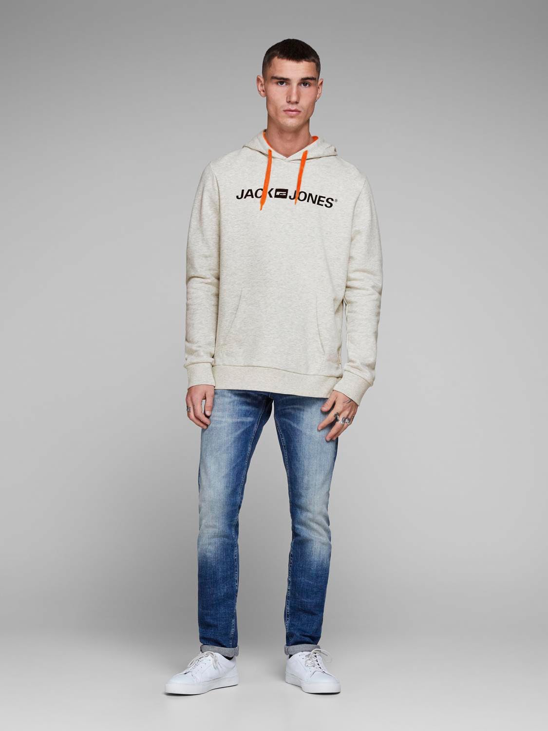JACK & JONES Herren Kapuzenpullover mit Logo