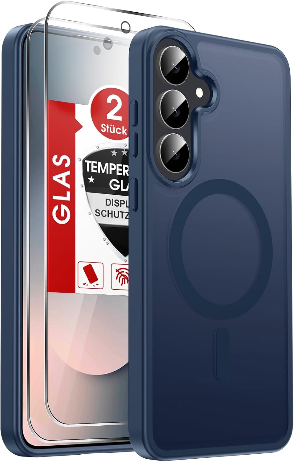 LeYi für Samsung Galaxy A06 4G Hülle für Magsafe mit 2X Panzerglas-Schwarz