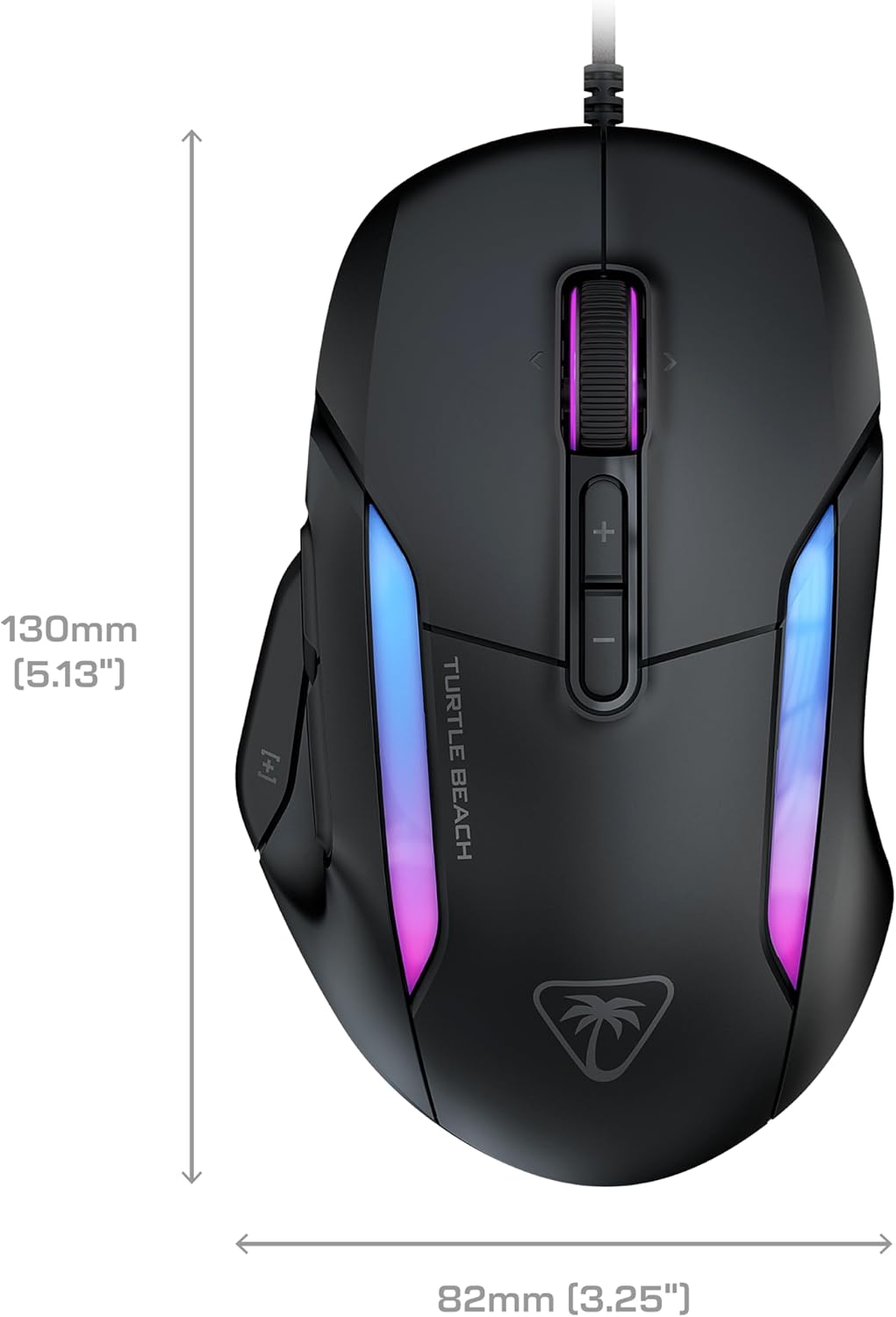 Turtle Beach Kone II ergonomische RGB-PC-Gaming-Maus mit Kabel