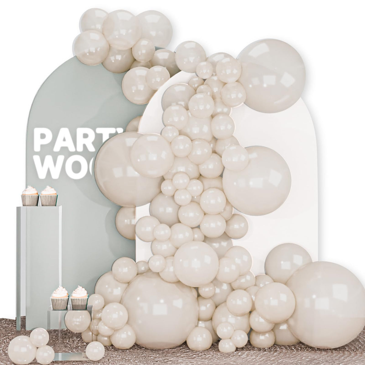 PartyWoo Black Balloons 140pcs Different Sizes of 18 12 10 5 Inch