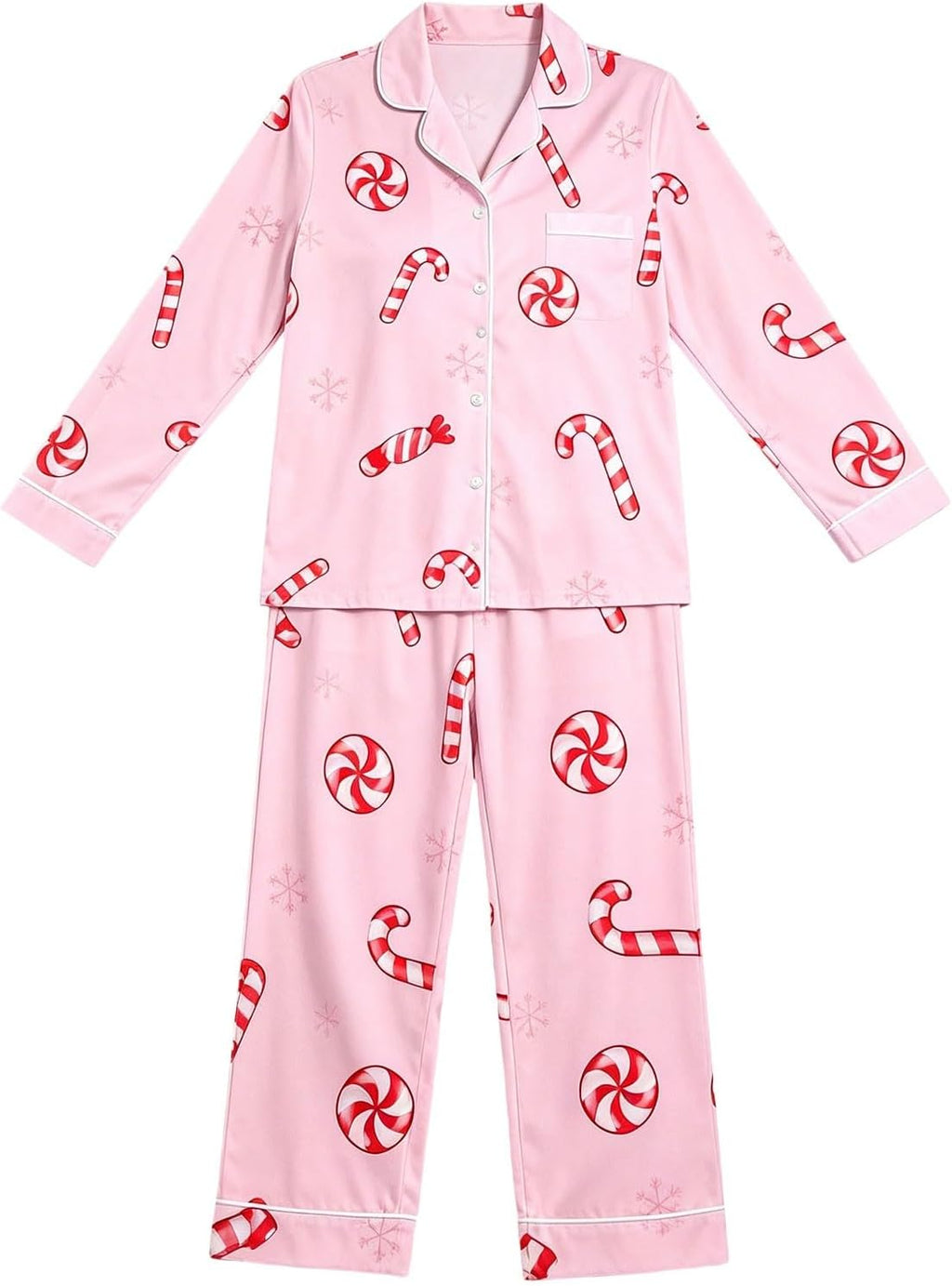 Christmas Pyjamas Women 2026 2 Ladies Pieces Fluffy Pjs Matching Christmas Womens Pyjamas Long Sleeve Xams Plus Size Fashion Autumn Winter Nightwear Lounge Wear Sets for Women UK