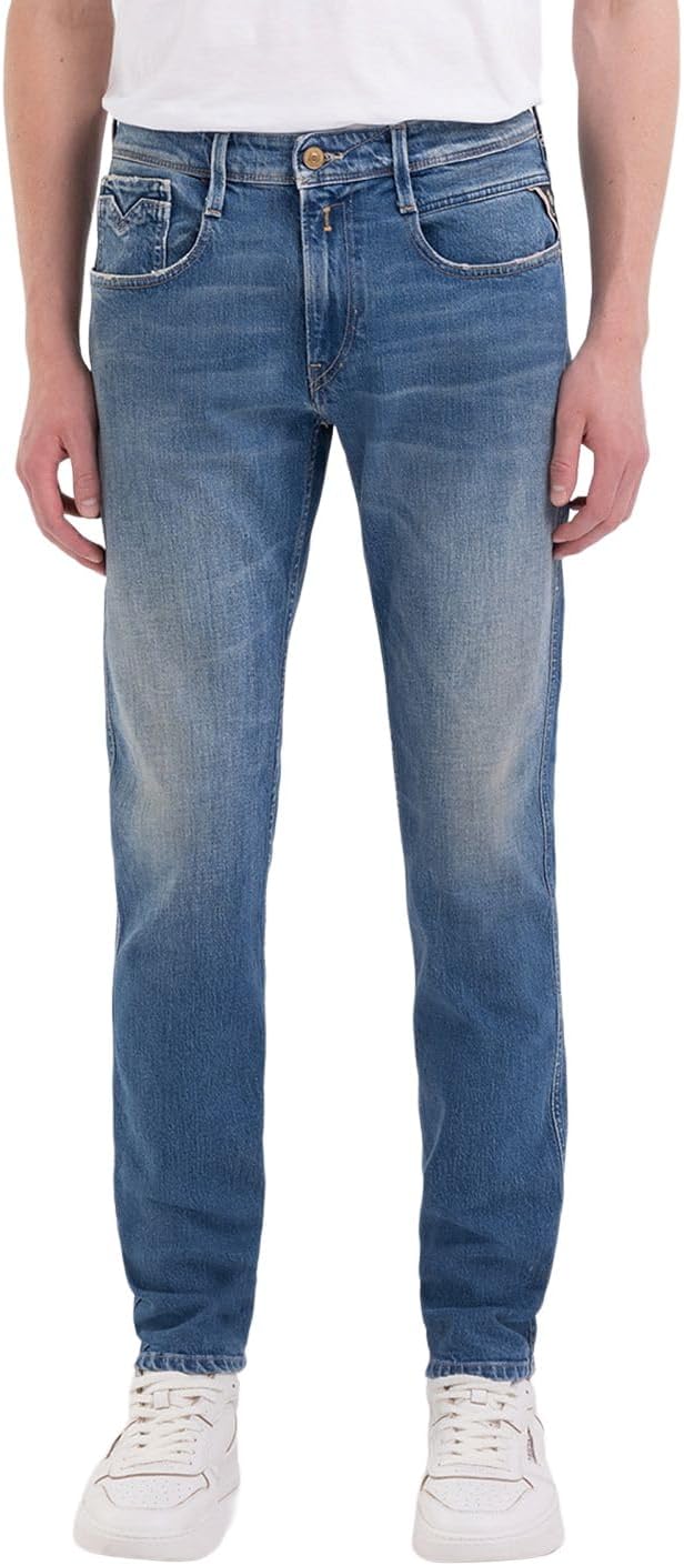 Replay Herren Jeans Anbass Slim-Fit mit Comfort Stretch