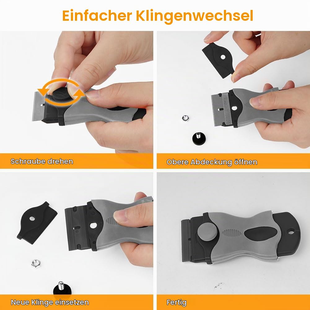 Ainiv Schaber Set, Stabiler Kochfeldschaber Schaber Küchenschaber Set