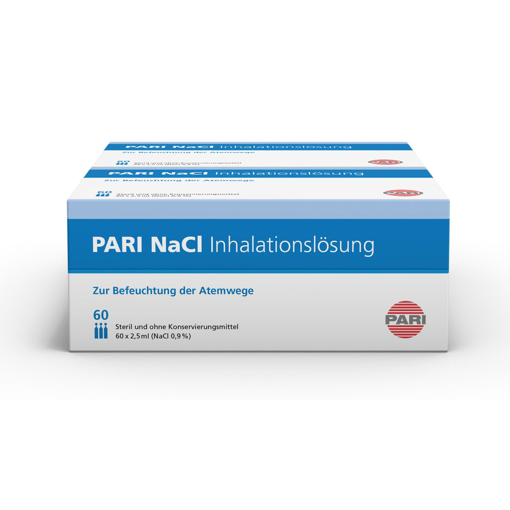 PARI NaCl 0,9% Inhalationslösung - isoton (0,9% Kochsalz),60 x 2,5 ml