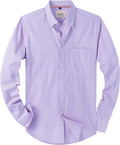 Alimens & Gentle Mens Solid Oxford Shirt Long Sleeve Dress Shirt Work Casual Button Down Shirts with Pocket