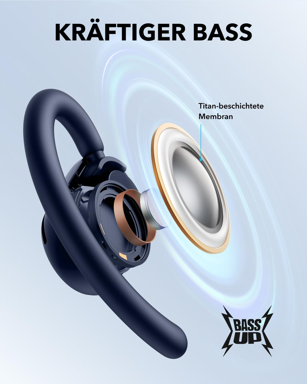 Soundcore by Anker V20i Open-Ear Kopfhörer verstellbare Ohrhaken, BT 5.4