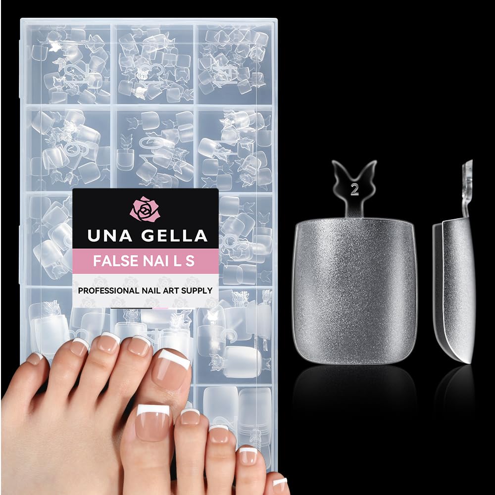 UNA GELLA Kurze Mandel Nail Tips 504 Stück