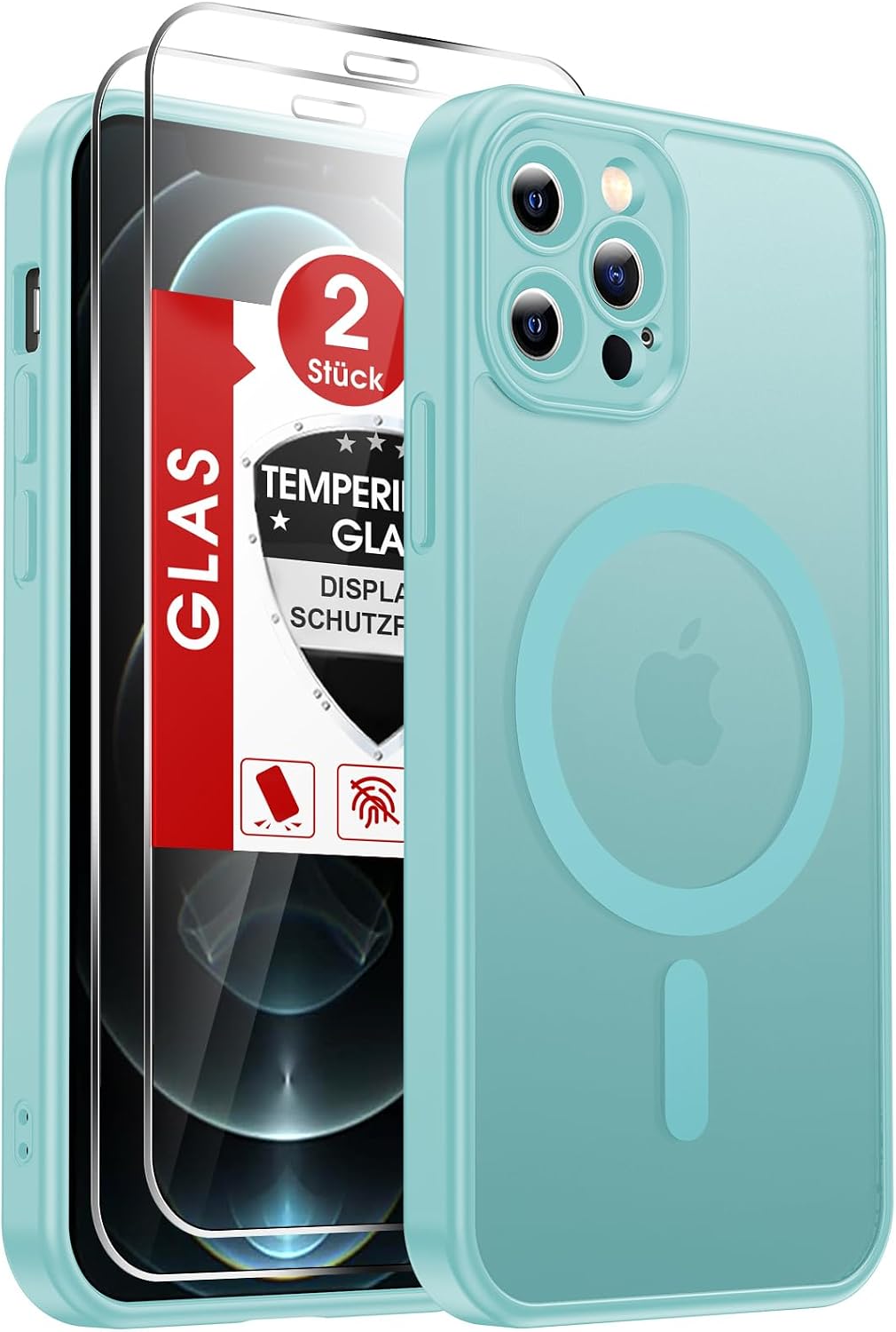 LeYi für Samsung Galaxy A06 4G Hülle für Magsafe mit 2X Panzerglas-Schwarz