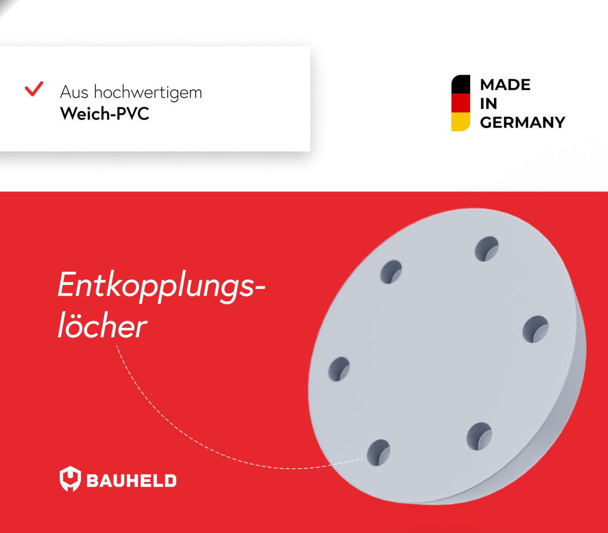 BAUHELD 4x Schwingungsdämpfer Waschmaschine und Trockner - Schwarz