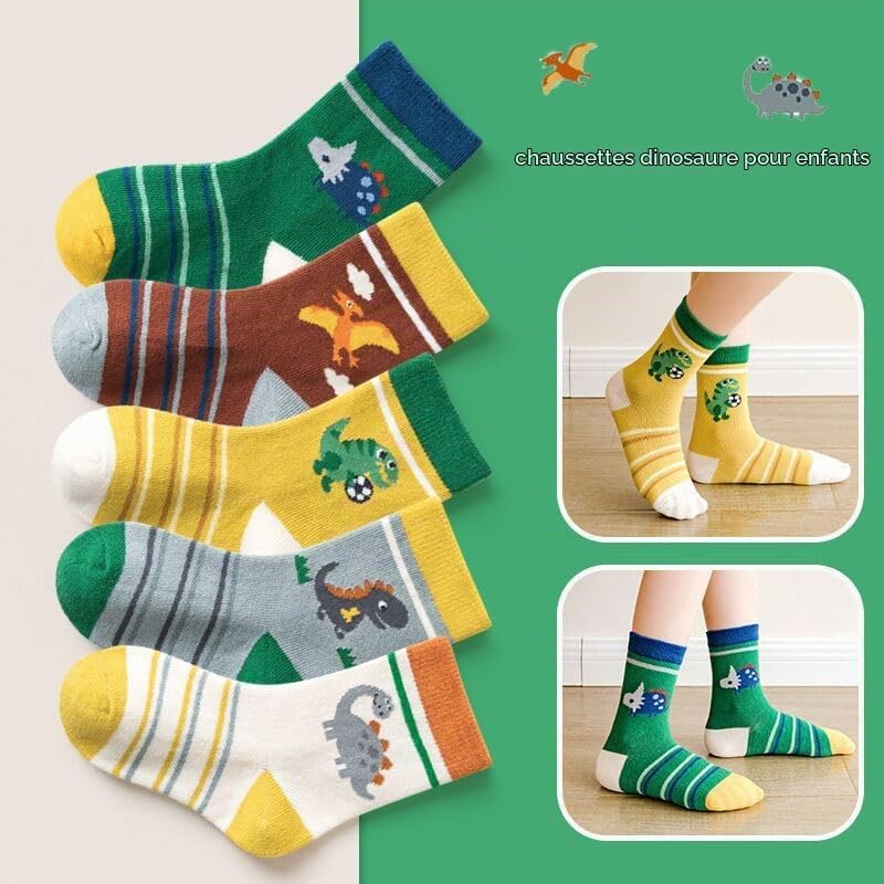 FedMois 10 Paires Chaussettes chaudes hiver en Coton Garçons Filles Socquette Enfant