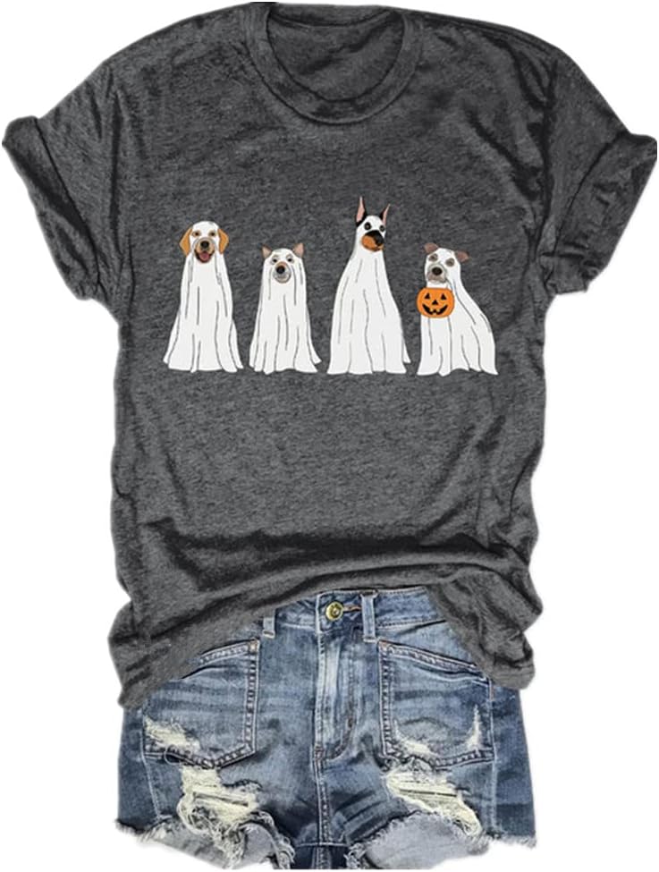 Halloween-Kürbis-Shirts für Damen, Herbst-T-Shirts, niedliche grafische Herbst-Shirts, Thanksgiving-Oberteile