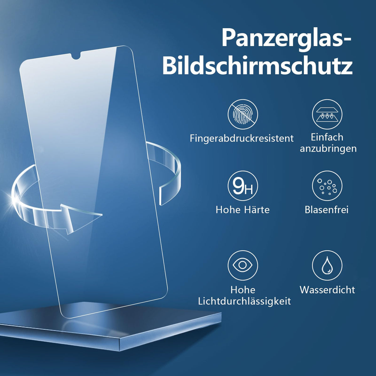 NEW'C Schutzfolie für Samsung Galaxy A35 5G für Panzerglas