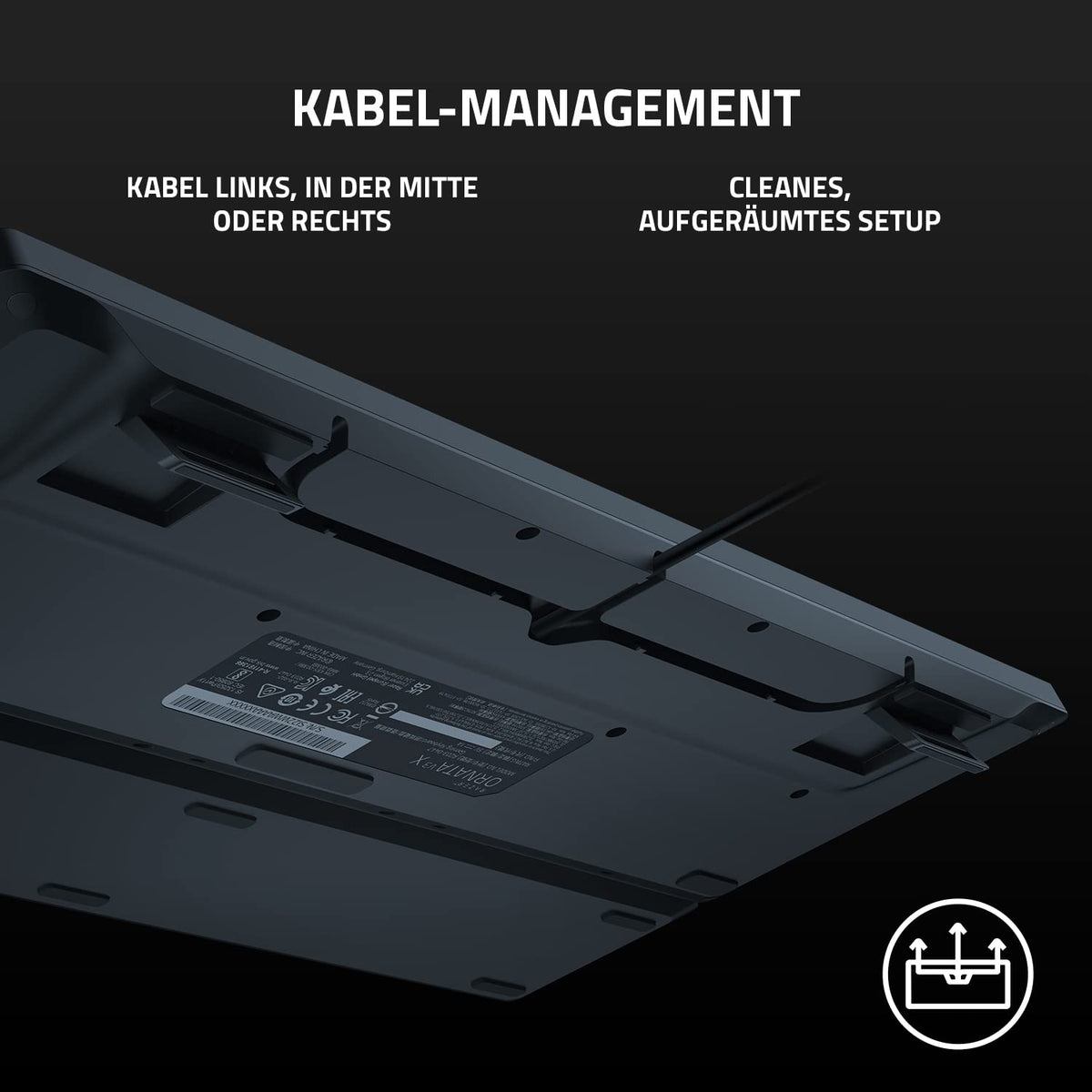 Razer Ornata V3 X - Flache Membran-Tastatur mit Chroma RGB (Lautlose Membran-Switches, Ergonomische Handballenauflage, Tastenkappen Anti-UV-Beschichtung) QWERTZ DE-Layout | Schwarz