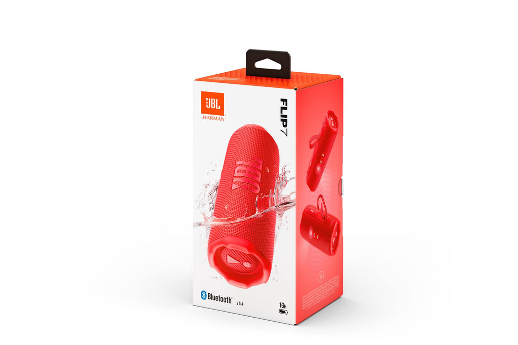 JBL Flip 7, kabelloser tragbarer Bluetooth-Lautsprecher, 16 Stunden Akkulaufzeit, IP68 wasserdicht, Staub- und stoßfest, JBL Pro Sound mit AI Boost, Auracast Multi-Speaker-Verbindung, Schwarz