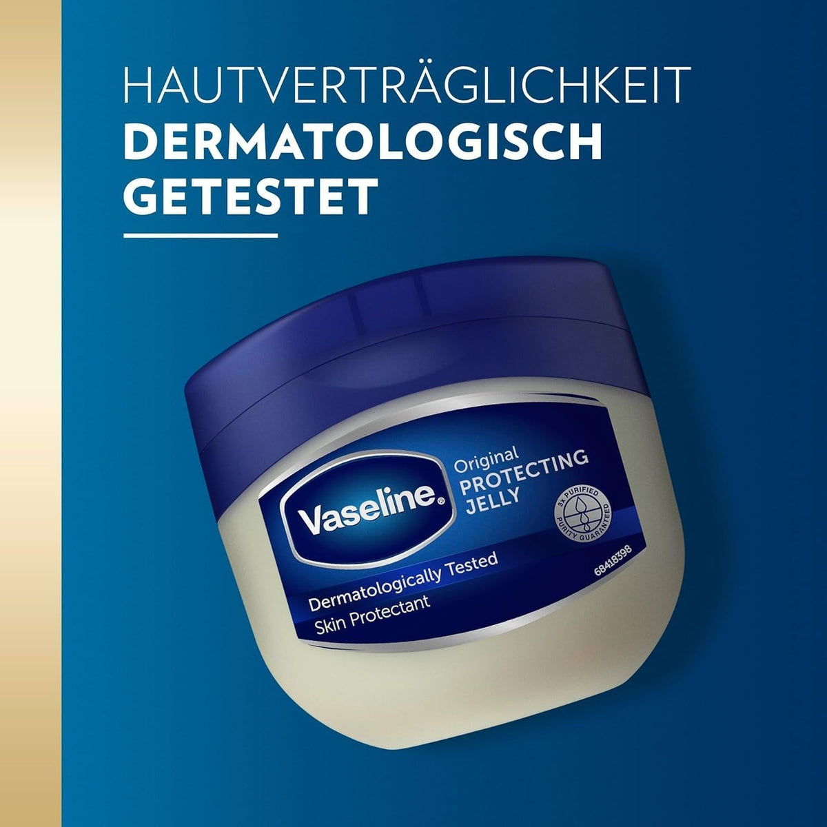 Vaseline Original Petroleum Jelly Moisturruiser Hautpflege für rissige, trockene Haut und Ekzemlinderung 6 x 250 ml
