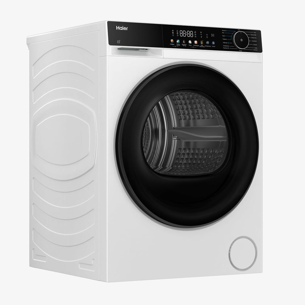 Haier Wärmepumpentrockner 9kg I G7 Serie I Klasse B I AI Power Inverter Motor, iOn Air Fresh, Pillow-Schontrommel, Automatik- & Hygiene-Programm, hOn AppI HD90-B667U1