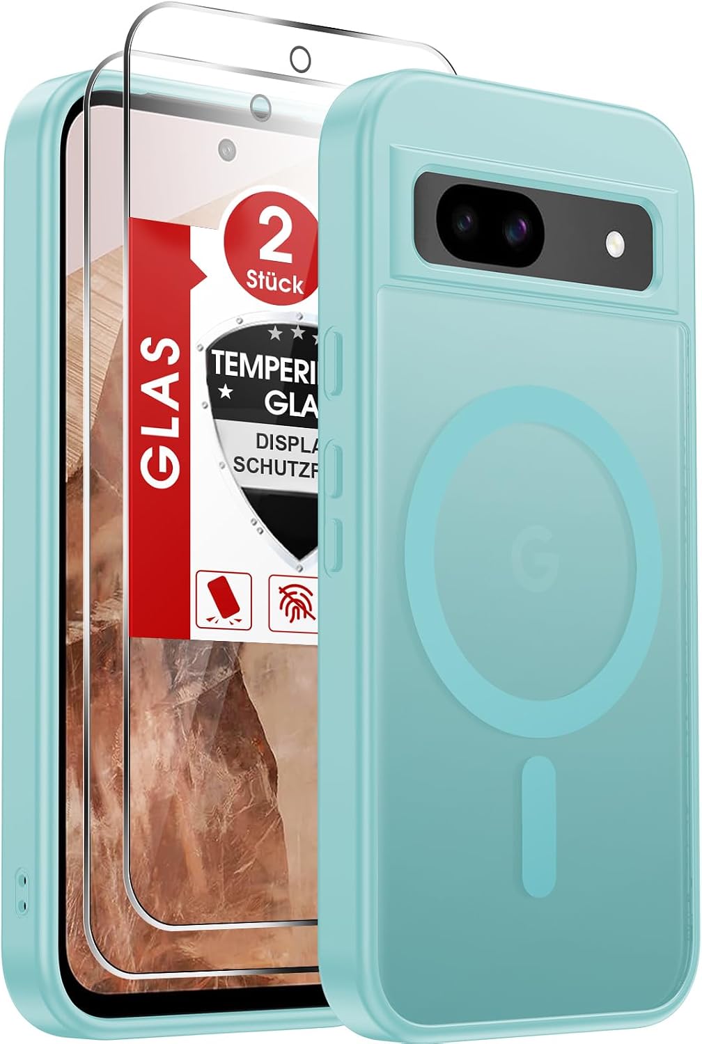 LeYi für Samsung Galaxy A06 4G Hülle für Magsafe mit 2X Panzerglas-Schwarz