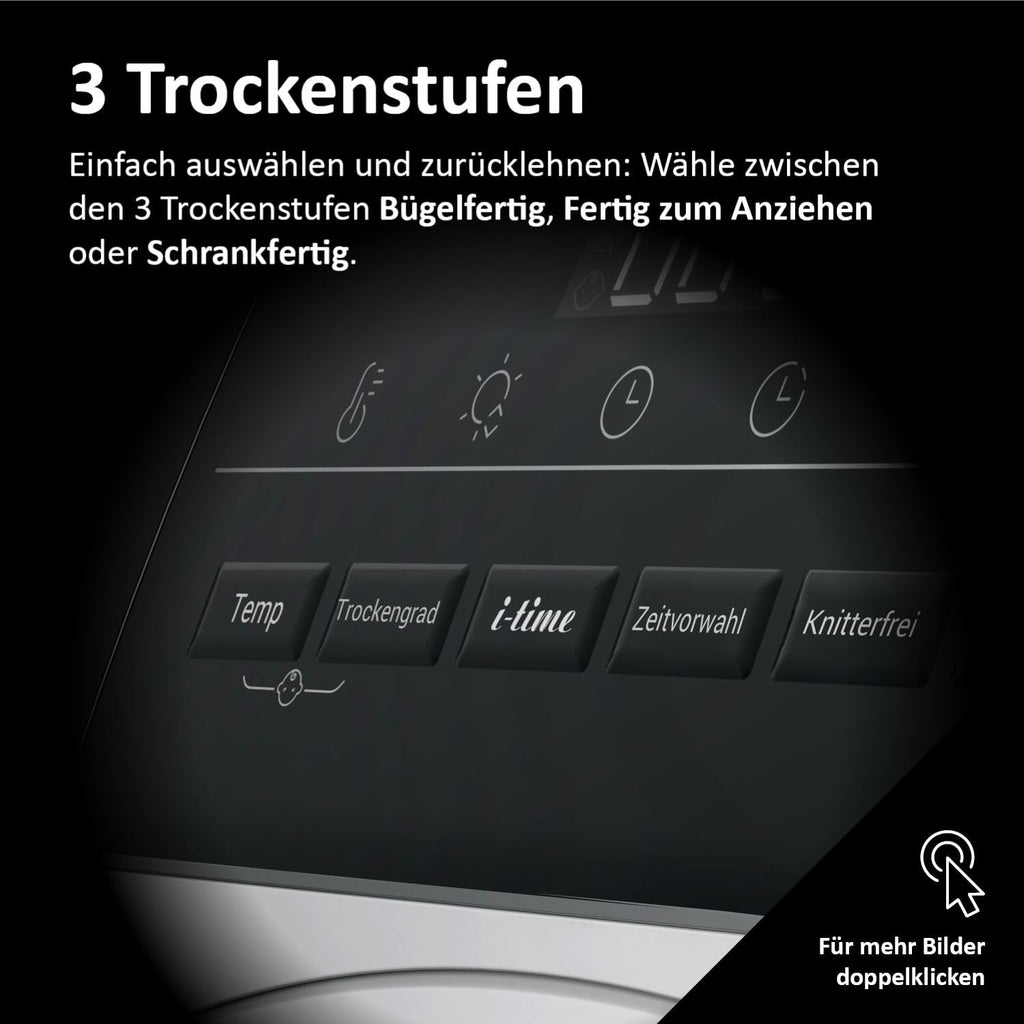 Haier Wärmepumpentrockner 9kg I G7 Serie I Klasse B I AI Power Inverter Motor, iOn Air Fresh, Pillow-Schontrommel, Automatik- & Hygiene-Programm, hOn AppI HD90-B667U1