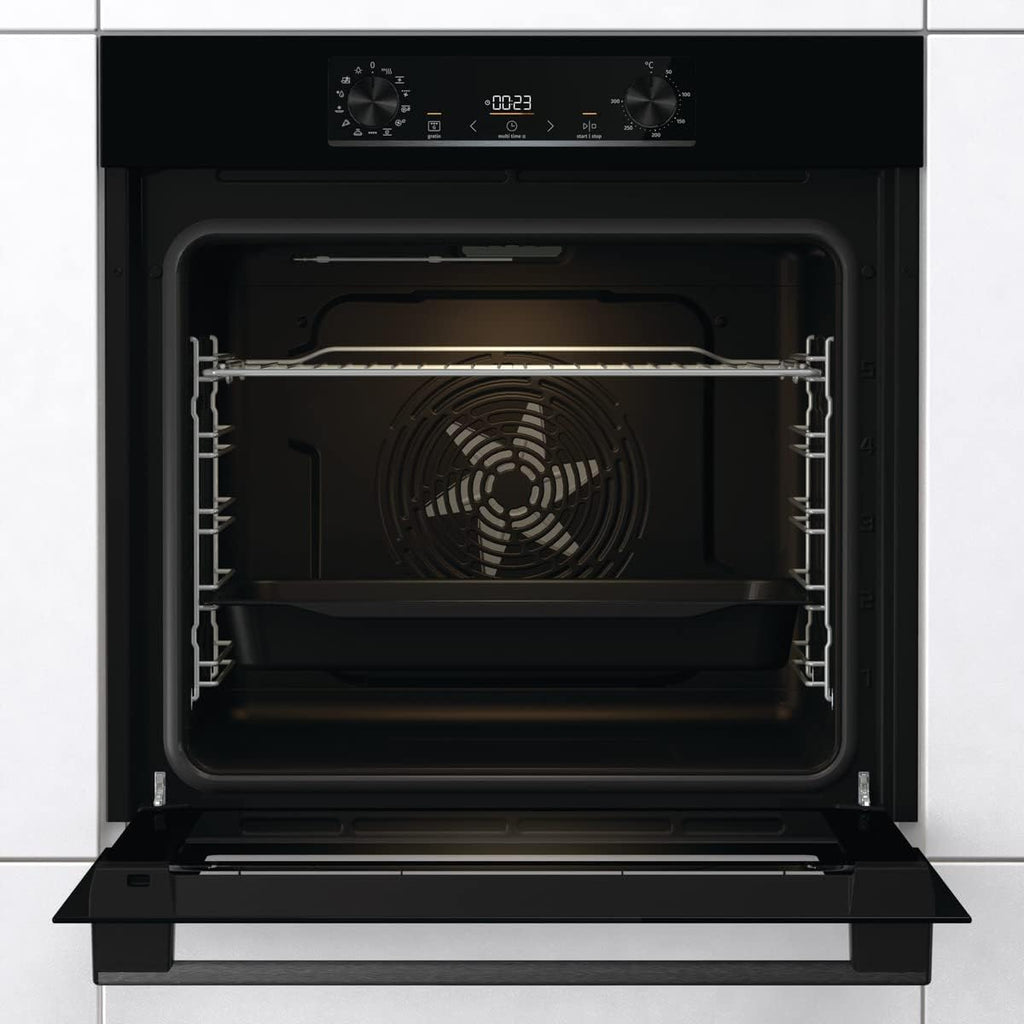 Gorenje BOA6737AO1X Einbaubackofen / 73 Liter/BigSpace/Heißluft / 250° maximale Ofentemperatur/EcoClean-Email / 2fach verglast / 9 Funktionen/EEK: A/Minimale Einbaumaße (HxBxT): 60x 56x 58 cm