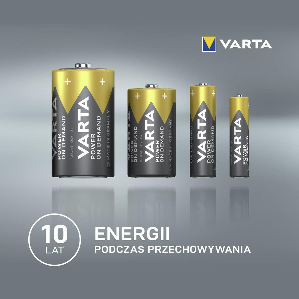 Varta Batterien AAA 100 Stück Power on Demand Alkaline 1,5 V Vorratspack
