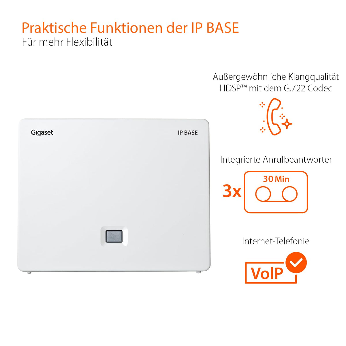 Gigaset Comfort 520A Duo - 2 Schnurlose DECT-Telefone mit Anrufbeantworter - Beste Audioqualität mit Freisprechfunktion - Anrufschutz - Adressbuch 200 Kontakten, titan-schwarz [Deutsche Version]