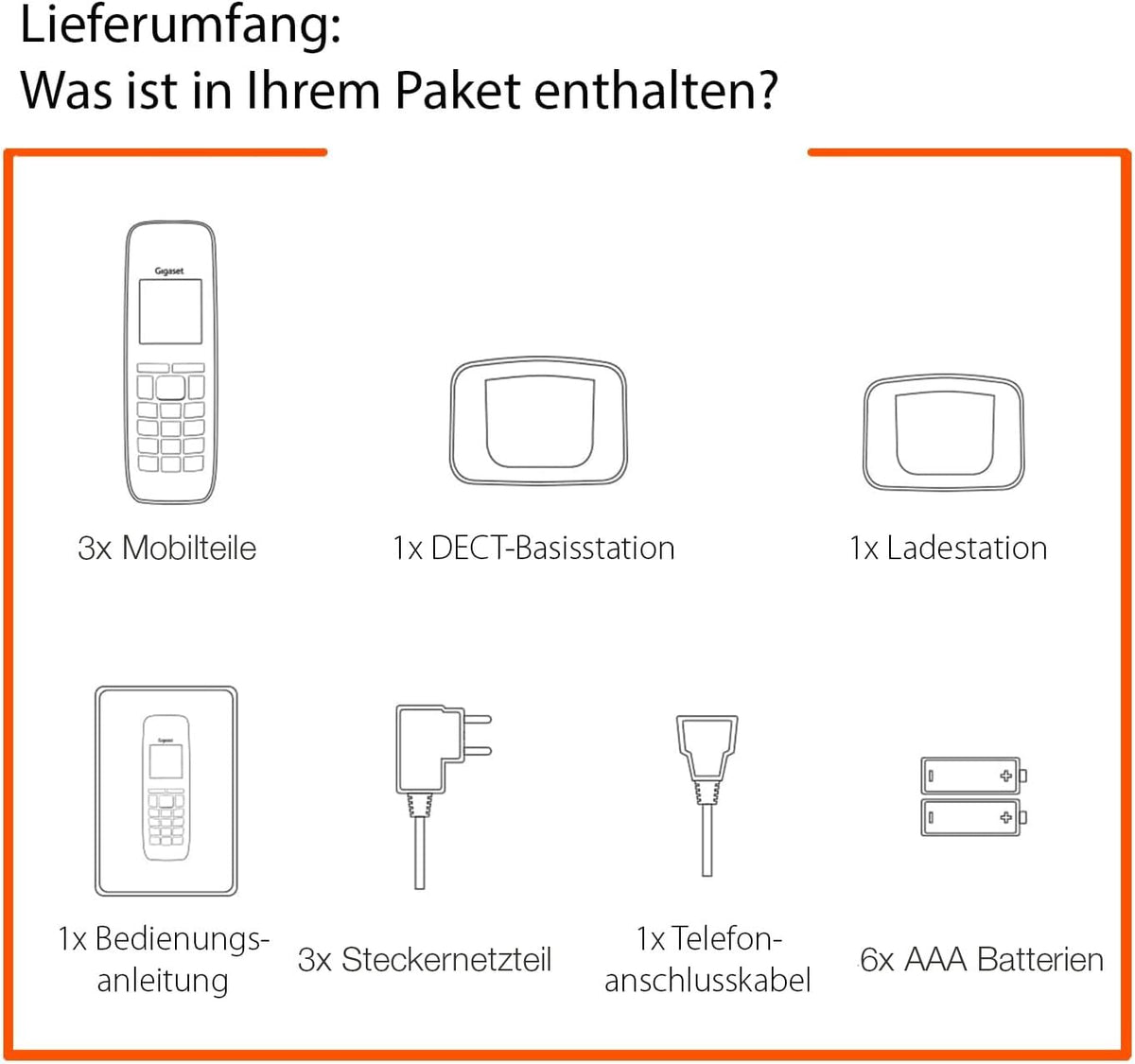 Gigaset AS690 - Schnurloses DECT-Telefon - großes, kontrastreiches Display - Brillante Audioqualität - einstellbare Klangprofile - Freisprechfunktion - Anrufschutz, schwarz [Deutsche Version]