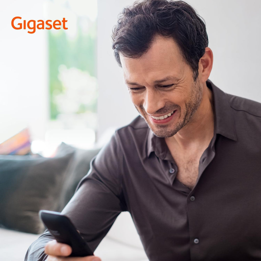 Gigaset AS690 - Schnurloses DECT-Telefon - großes, kontrastreiches Display - Brillante Audioqualität - einstellbare Klangprofile - Freisprechfunktion - Anrufschutz, schwarz [Deutsche Version]