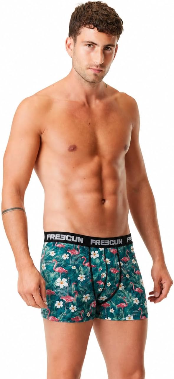 Freegun Pack Surprise Boxer Homme, Calecon Modèle Aléatoire, Confortable et Agréable (Lot de 5)