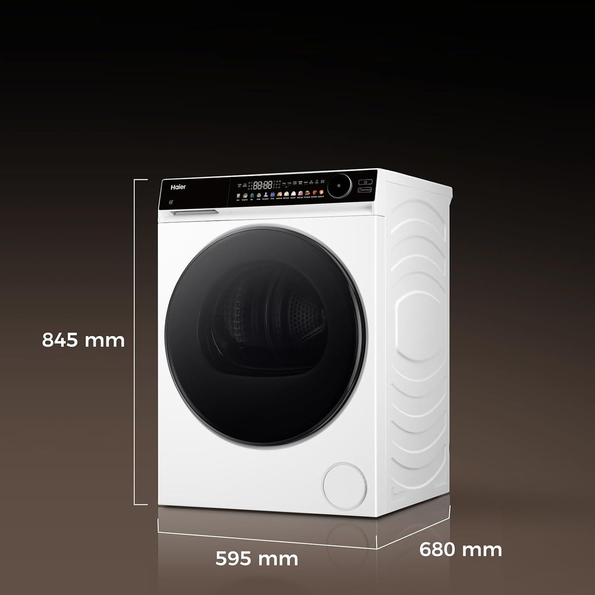 Haier Wärmepumpentrockner 9kg I G7 Serie I Klasse B I AI Power Inverter Motor, iOn Air Fresh, Pillow-Schontrommel, Automatik- & Hygiene-Programm, hOn AppI HD90-B667U1