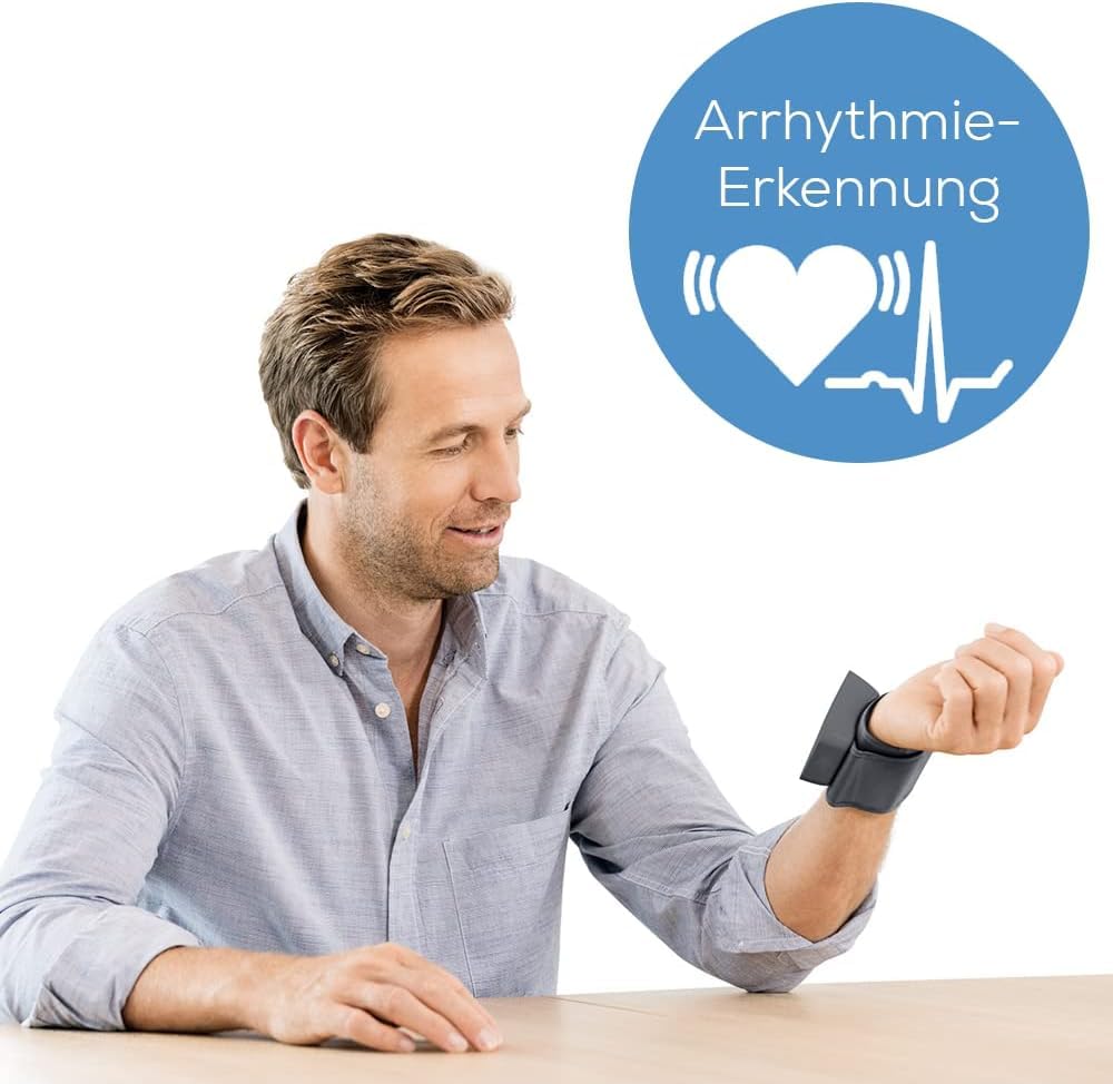 Beurer BM 27 Oberarm-Blutdruckmessgerät mit Manschettensitzkontrolle, klinisch validiert, Manschette für 22-42 cm, Risikoindikator, Arrhythmie-Erkennung, Datenübertragung zu Apple Health und co.