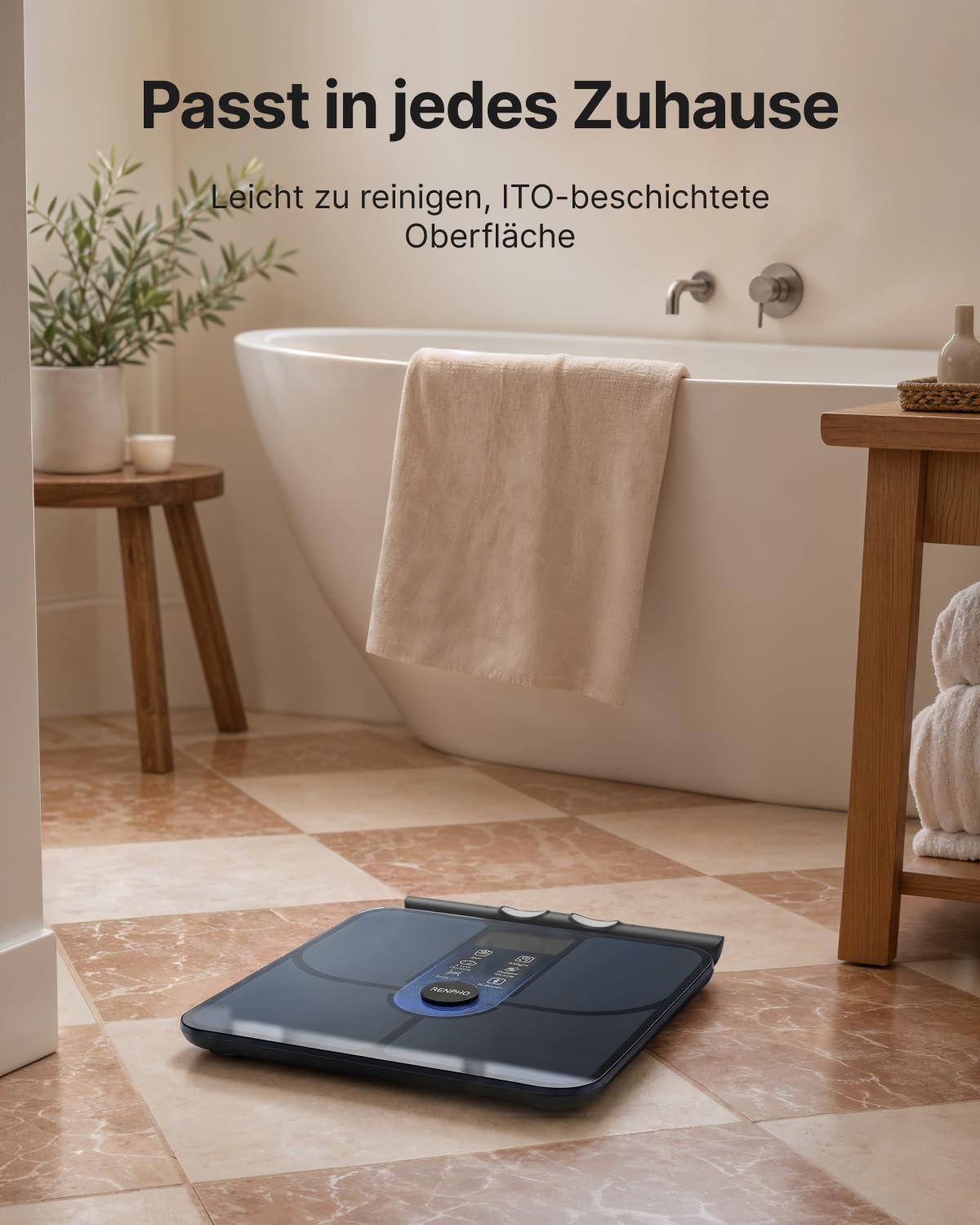 RENPHO Personenwaage, Körperwaage mit Hochpräzisions-Sensoren