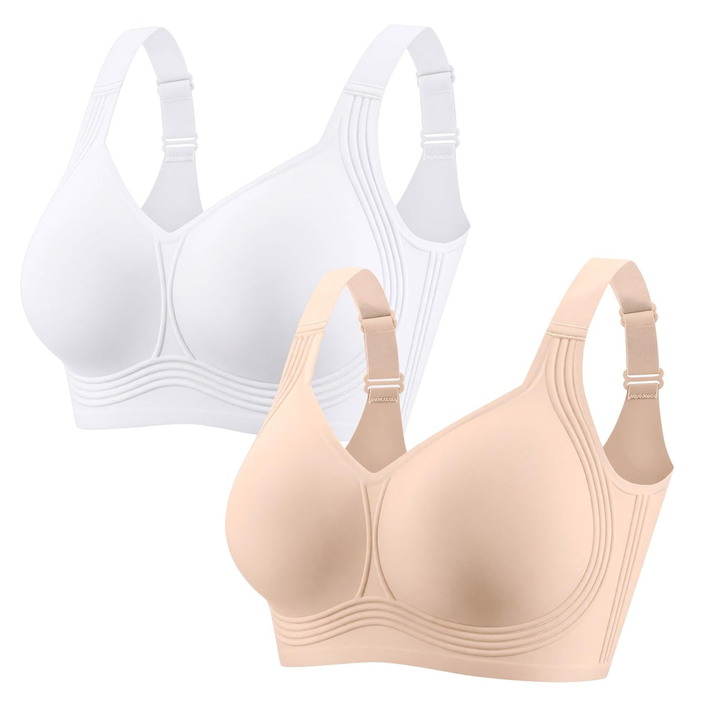 PoseFree Jelly Bras for Women, Wireless No Underwire, Full Coverage Support