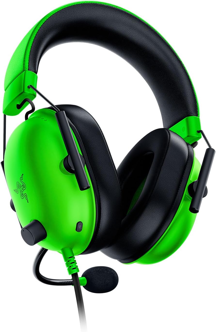 Razer BlackShark V2 X - Multi-Plattform kabelgebundenes Esports-Headset (Triforce 50mm Treiber, Erweiterte Passive Geräuschunterdrückung, 7.1 Surround Sound, Hyperclear Cardioid Mic) Grün