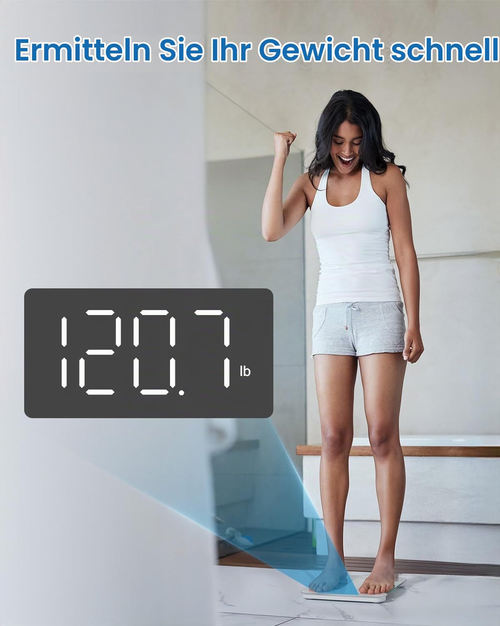 RENPHO Personenwaage, Körperwaage mit Hochpräzisions-Sensoren