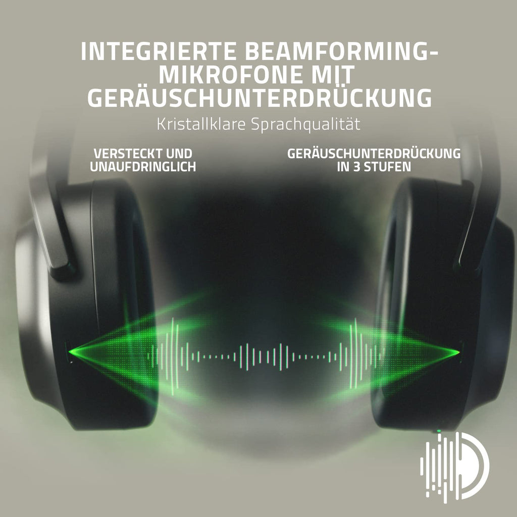 Razer Barracuda X - Kabelloses Multiplattform-Headset für Gaming und Mobile Geräte (SmartSwitch Dual Wireless, Triforce 40mm, Mikrofon mit Nierencharakteristik, 50h Akku, USB-C) Schwarz