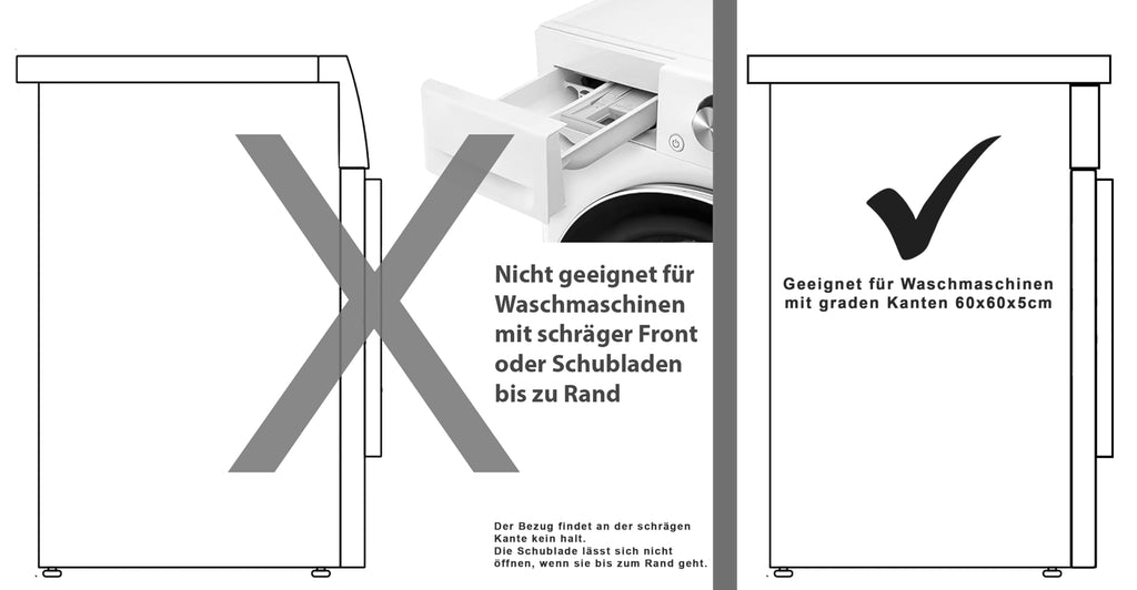 Brandsseller Waschmaschinenbezug & Trocknerbezug 60x60 cm - gepolsterter Schonbezug für Waschmaschine und Trockner – Schutzhülle mit Gummizug - Grün