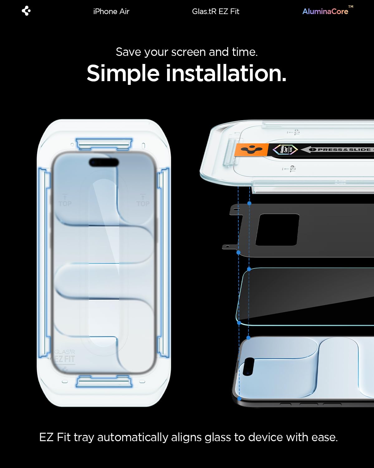 Spigen EZ Fit Schutzfolie [2 Stück] für iPhone 18 Pro, iPhone 17 Pro
