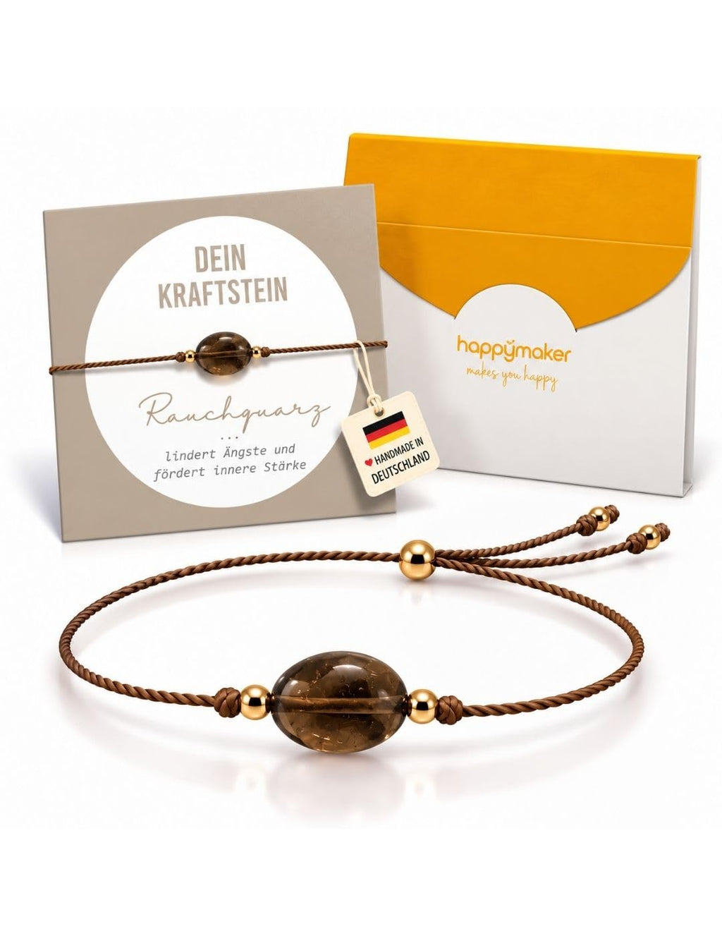 happymaker Edelstein Armband Damen als Kraftgeber, handmade in Deutschland