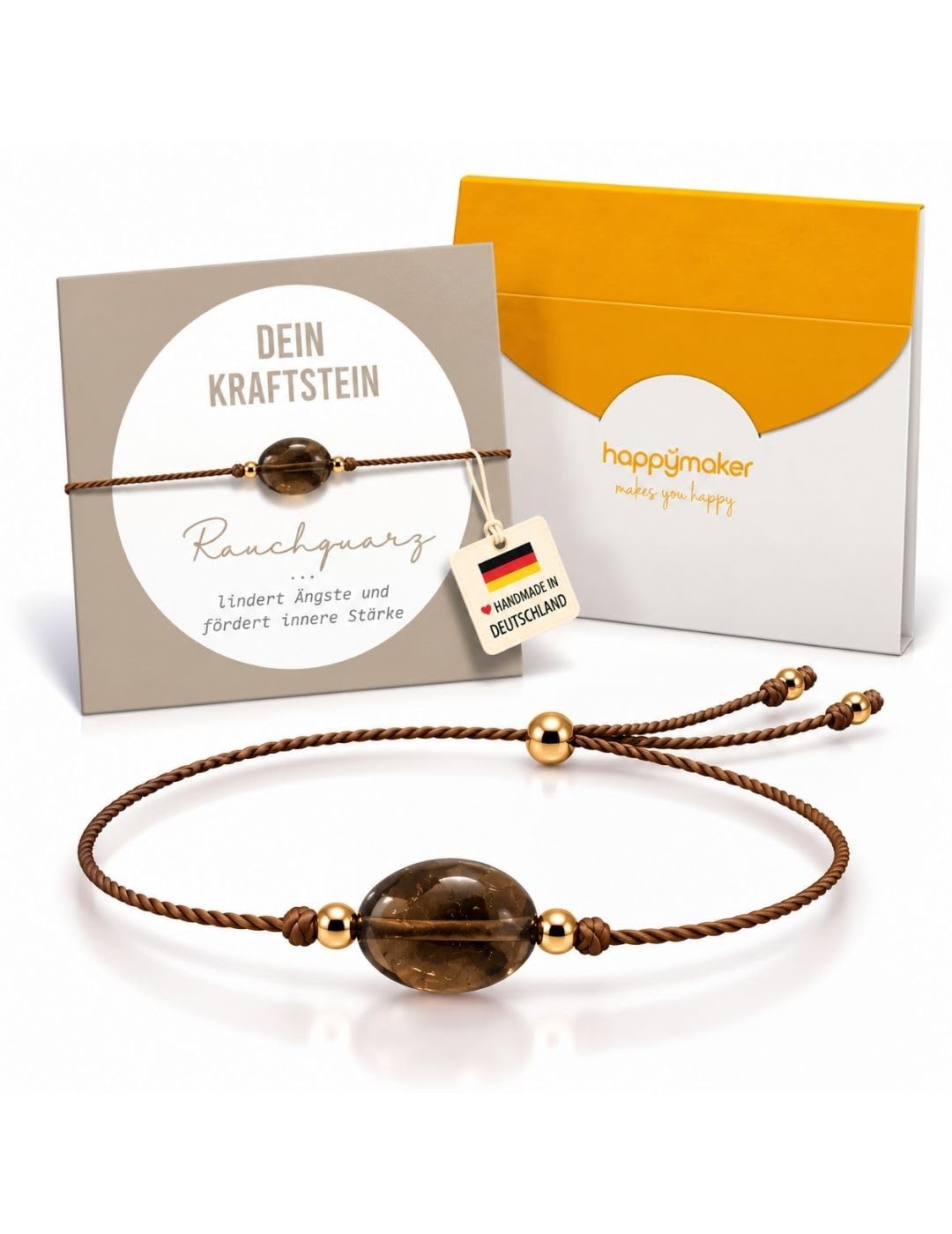 happymaker Edelstein Armband Damen als Kraftgeber, handmade in Deutschland