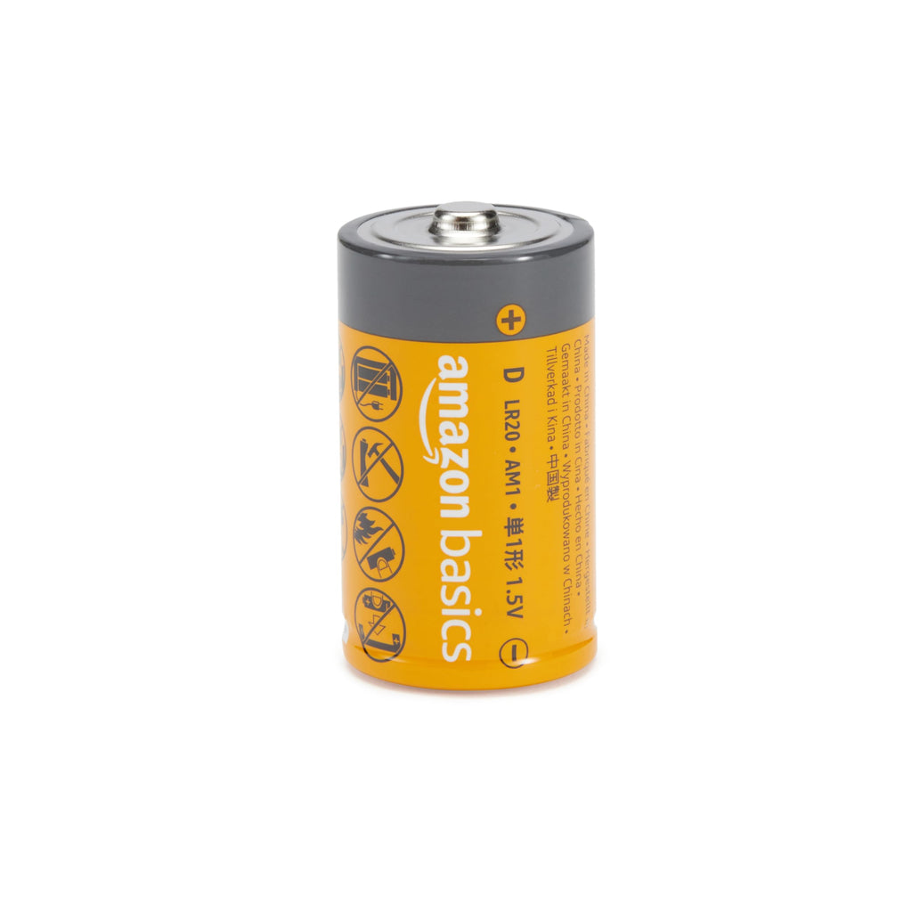 Amazon Basics Alkali-Batterien vom Typ D (Monozellen), 1,5 V, 5 Jahre lagerfähig, 12 Stück