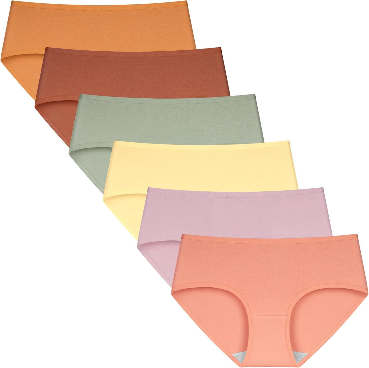 INNERSY Womens Underwear Cotton Hipster Panties Regular & Plus Size 6-Pack