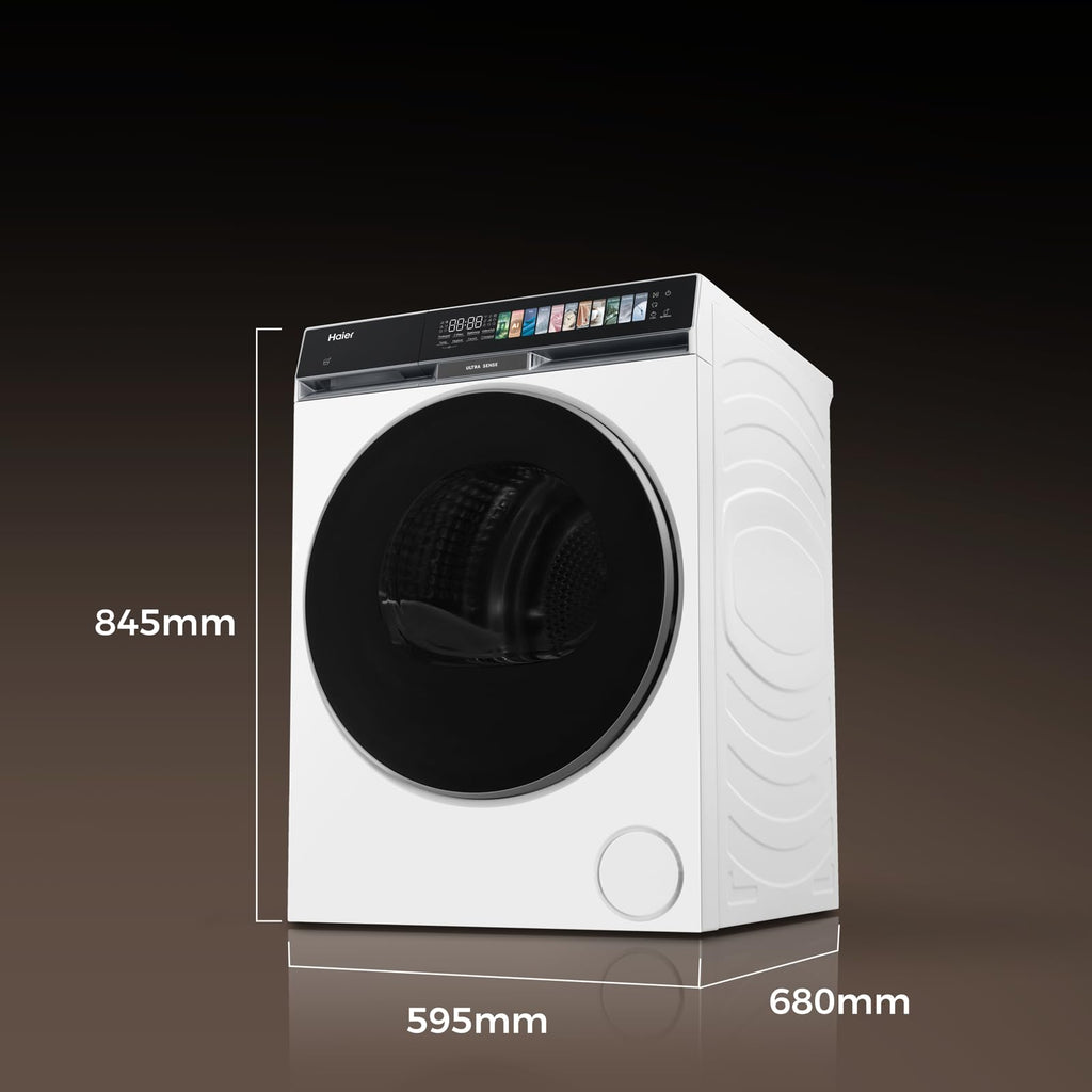 Haier Wärmepumpentrockner 9kg I G7 Serie I Klasse B I AI Power Inverter Motor, iOn Air Fresh, Pillow-Schontrommel, Automatik- & Hygiene-Programm, hOn AppI HD90-B667U1