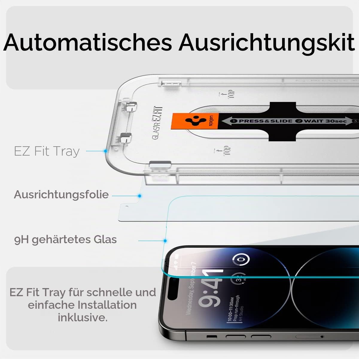 Spigen EZ Fit Schutzfolie [2 Stück] für iPhone 18 Pro, iPhone 17 Pro