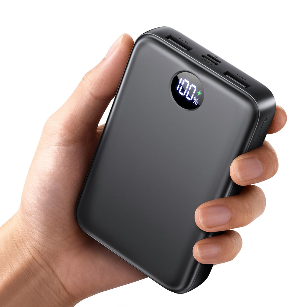 Power Bank 27000mAh, Ultra Kompakte Powerbank Schnellladen mit 3-in-1 Kabel