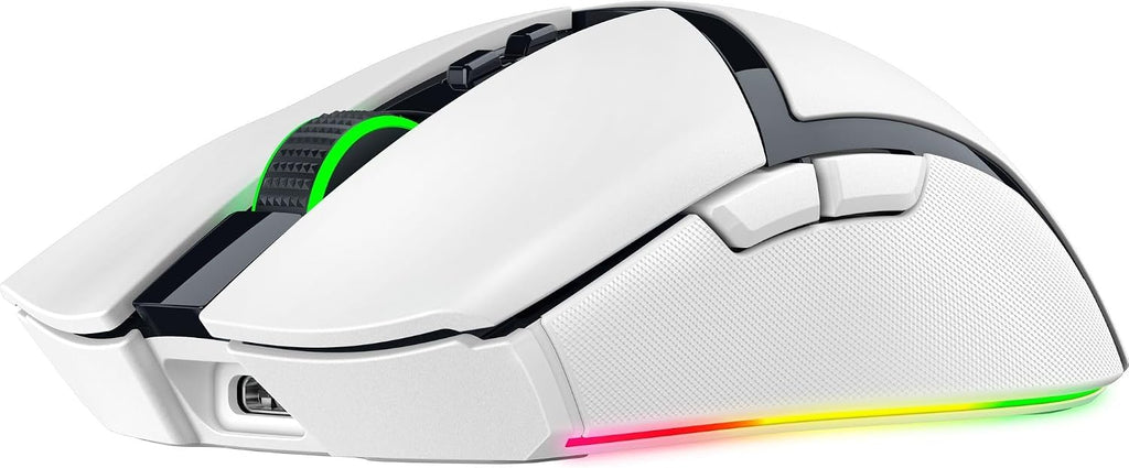 Razer Cobra Pro - kabellose Gaming-Maus mit RGB - Optischer Focus Pro Sensor mit 30K DPI (10 Anpassbare Tasten, HyperSpeed Wireless Polling 8K Hz, Bluetooth, Chroma-Beleuchtung mit 11 Zonen) Weiß