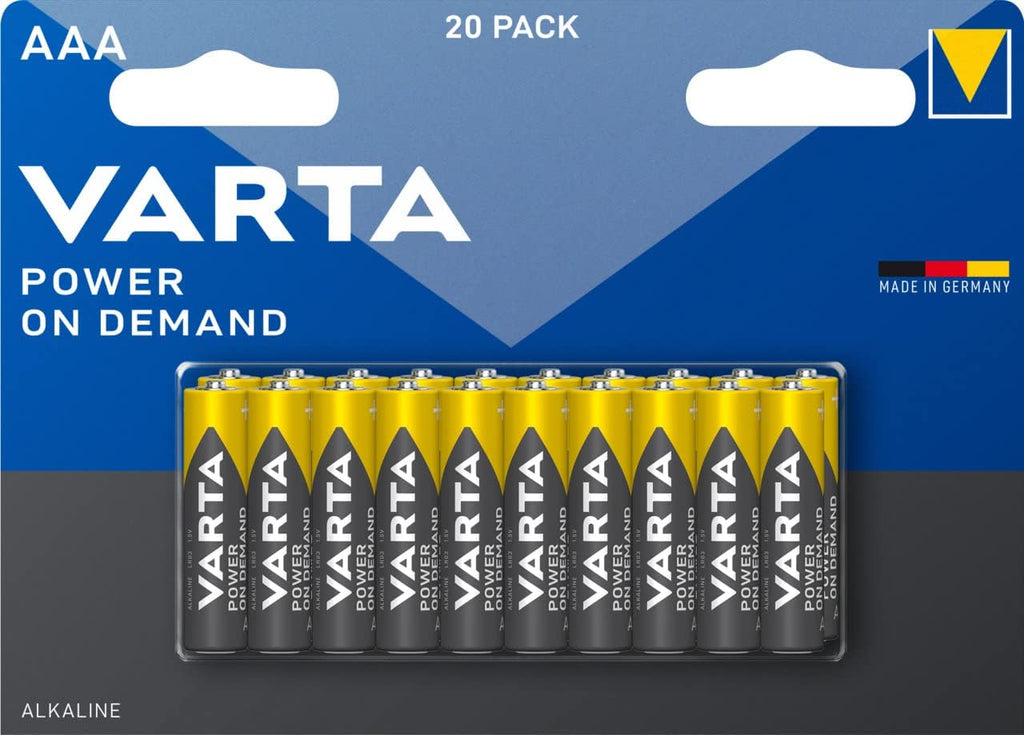 Varta Batterien AAA 100 Stück Power on Demand Alkaline 1,5 V Vorratspack