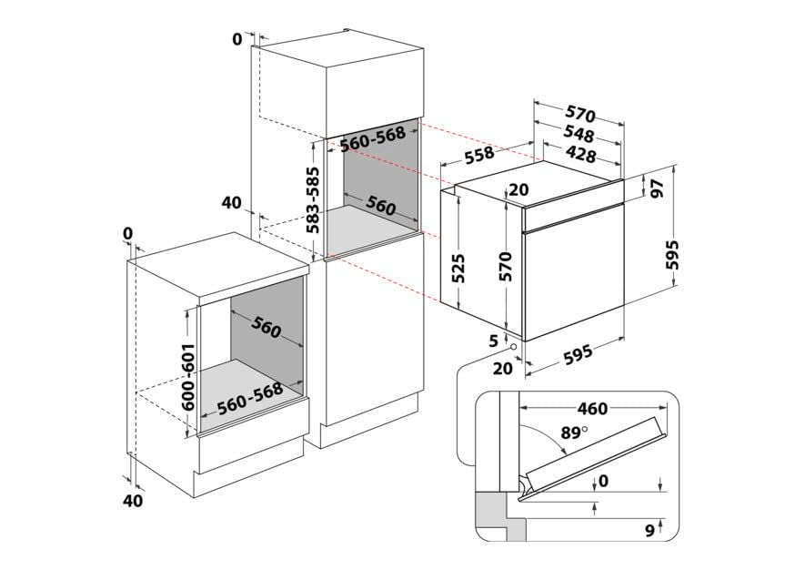 Bauknecht BBA285HU1I Einbau-Backofen, 71 l