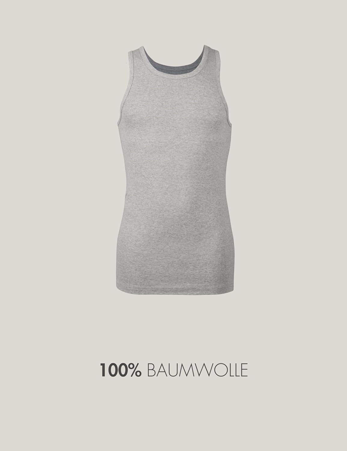 Basic Treasure 5er Pack Unterhemd Herren 100% Baumwolle, Tank Top