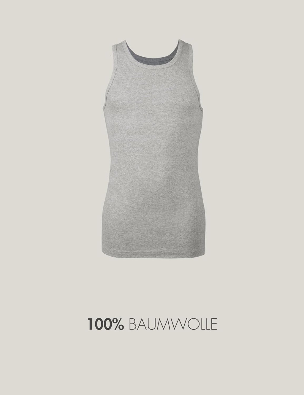 Basic Treasure 5er Pack Unterhemd Herren 100% Baumwolle, Tank Top