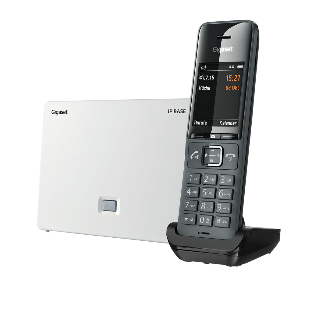 Gigaset Comfort 520A Duo - 2 Schnurlose DECT-Telefone mit Anrufbeantworter - Beste Audioqualität mit Freisprechfunktion - Anrufschutz - Adressbuch 200 Kontakten, titan-schwarz [Deutsche Version]